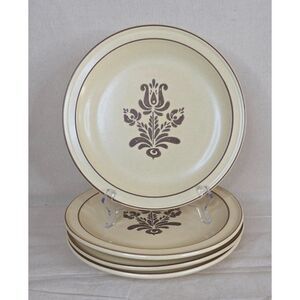 VTG Pfaltzgraff Village Dinner Plate | 1970s Mark | Stoneware | Set of 4
